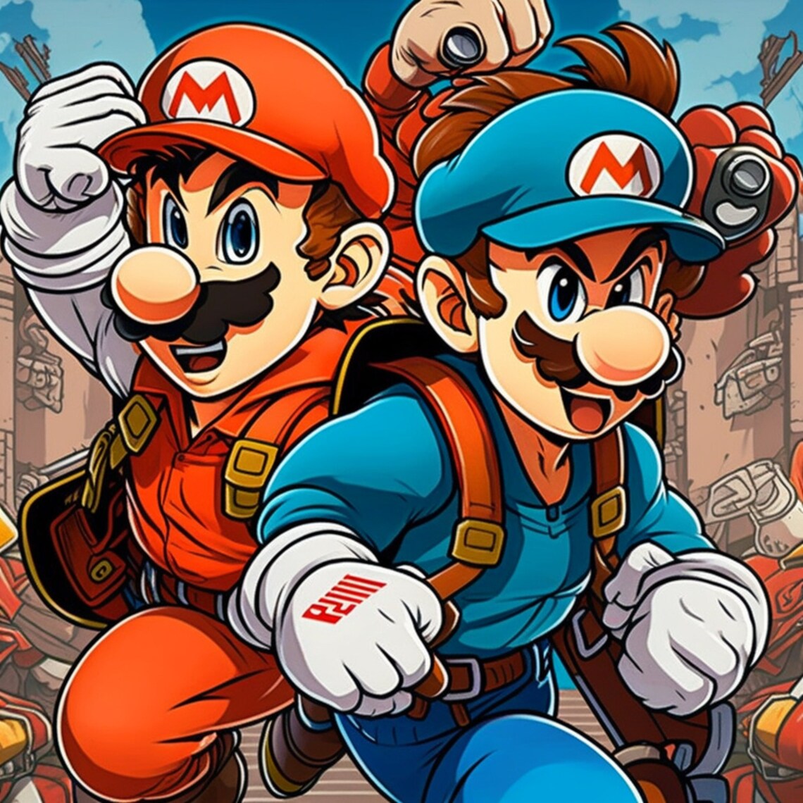 Super Mario Brothers X Manga, PNG Gamer Life, Digital Shirt PNG ...