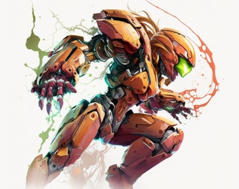 Metroid Video Game Transparent PNG Digital Download - Game Room Decor, DTG, Sublimation, Gamer Design, PNG download