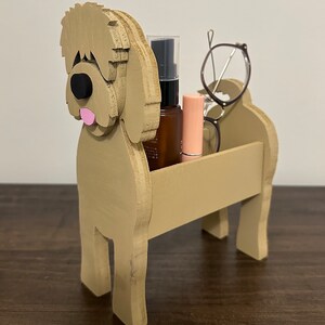 Golden Doodle Mini Wooden Succulent Flower Planter Box Small Desktop Model image 8