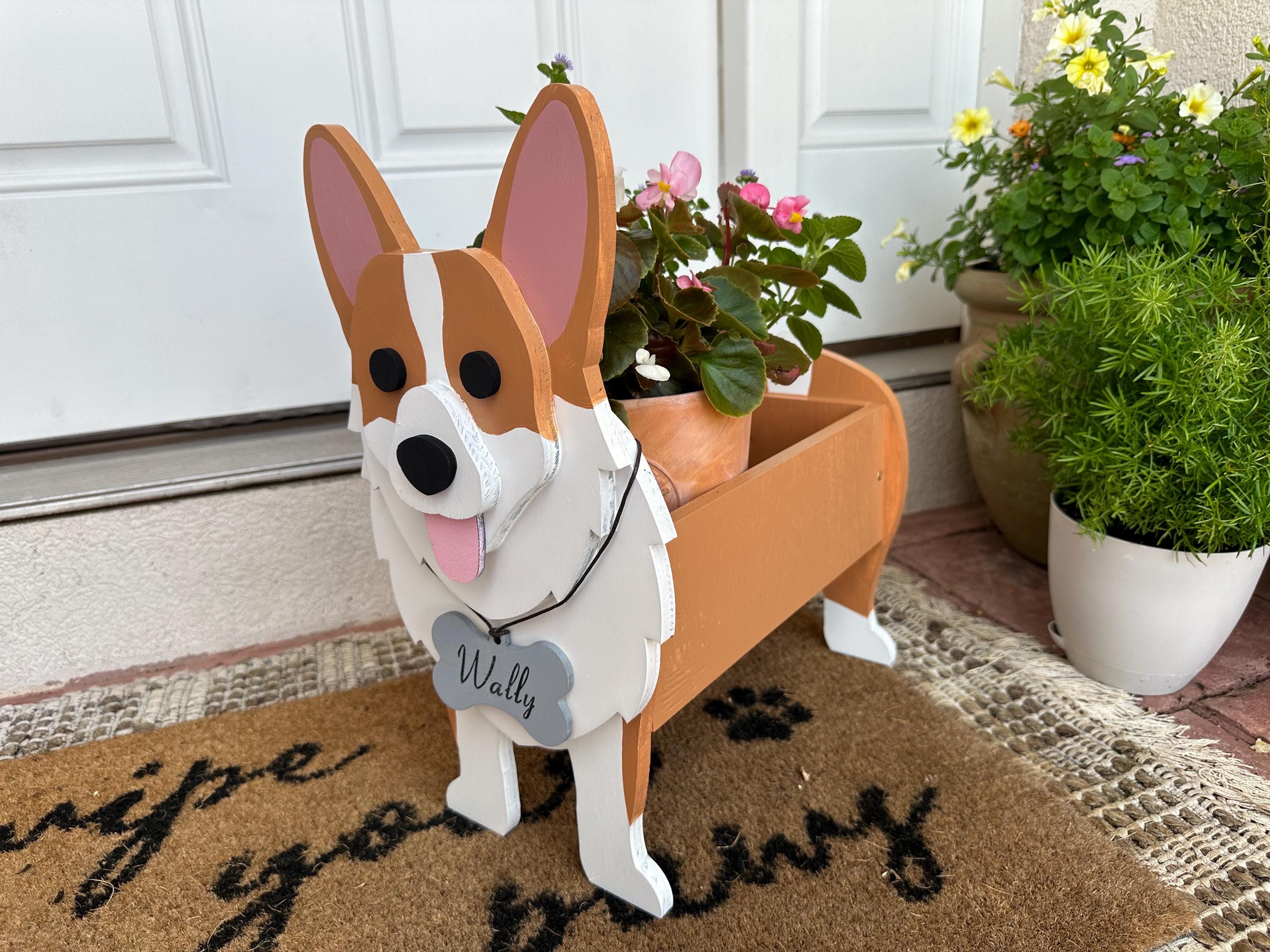 Corgi Wooden Flower Planter Box Made in West Virginia - Etsy