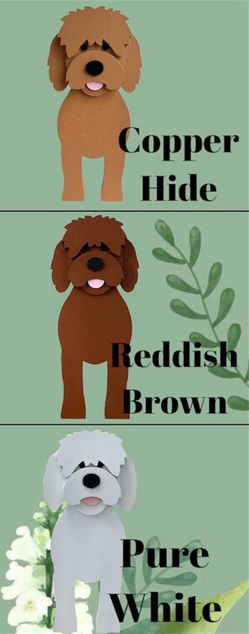 Golden Doodle Mini Wooden Succulent Flower Planter Box Small Desktop Model image 12