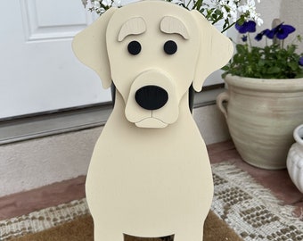 Labrador Wooden Flower Planter Box Gift Dog Planter Handmade Made