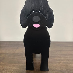 Golden Doodle Mini Wooden Succulent Flower Planter Box Small Desktop Model Black