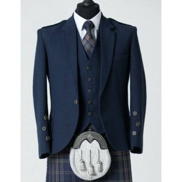 Navy Blue Kilt Jacket Etsy
