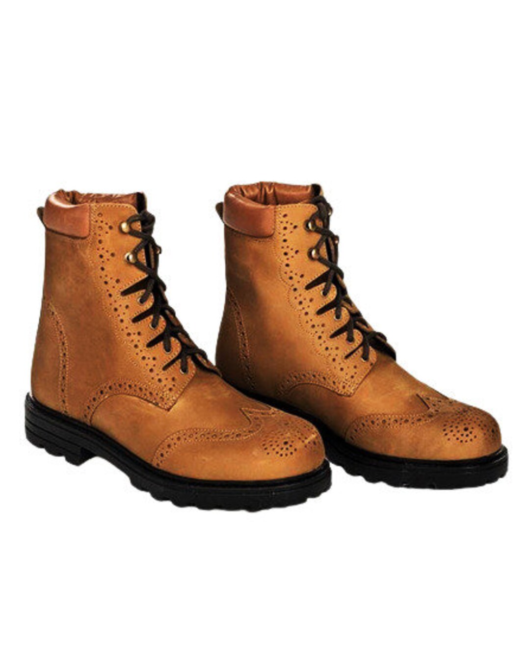 Kilt Brown Ghillie Brogue Scottish Kilt Boots Rubber Sole Etsy