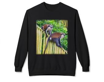 Animal Lover Mona Monkey Photography Sweatshirt - Unisex Midweight Crewneck Sweater