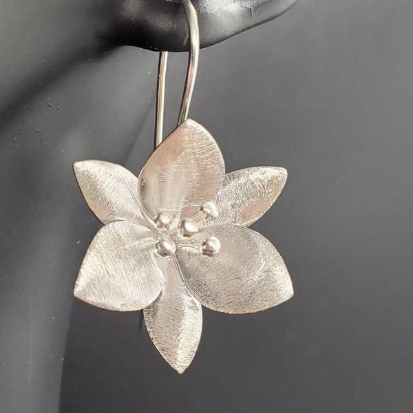 Frangipani Flower Earring (925 Silver)