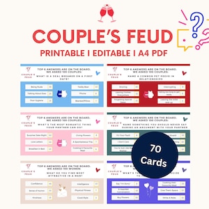 Couples Feud Game: Printable Date Night Trivia (PDF)