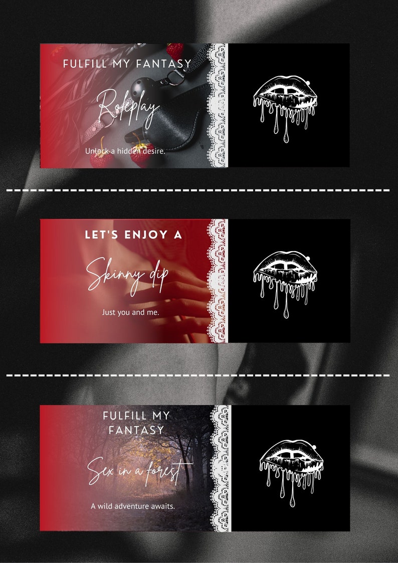 Printable Naughty Coupons Anniversary Gift for Him and Her Printable Naughty Coupons Anniversary Gift for Him and Her