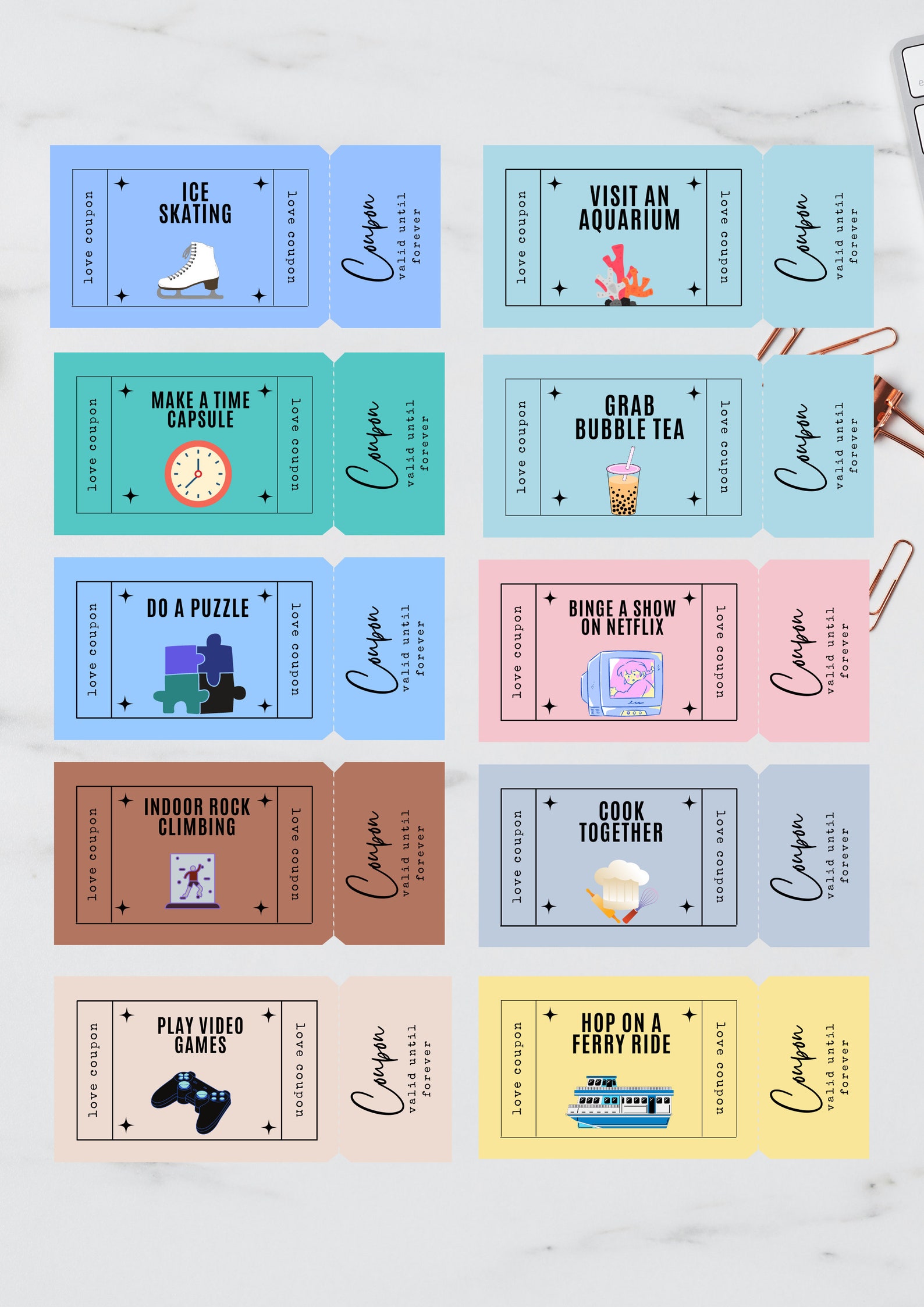 Printable Love Coupon Book for Him &amp; Her , Editable Canva Template ...