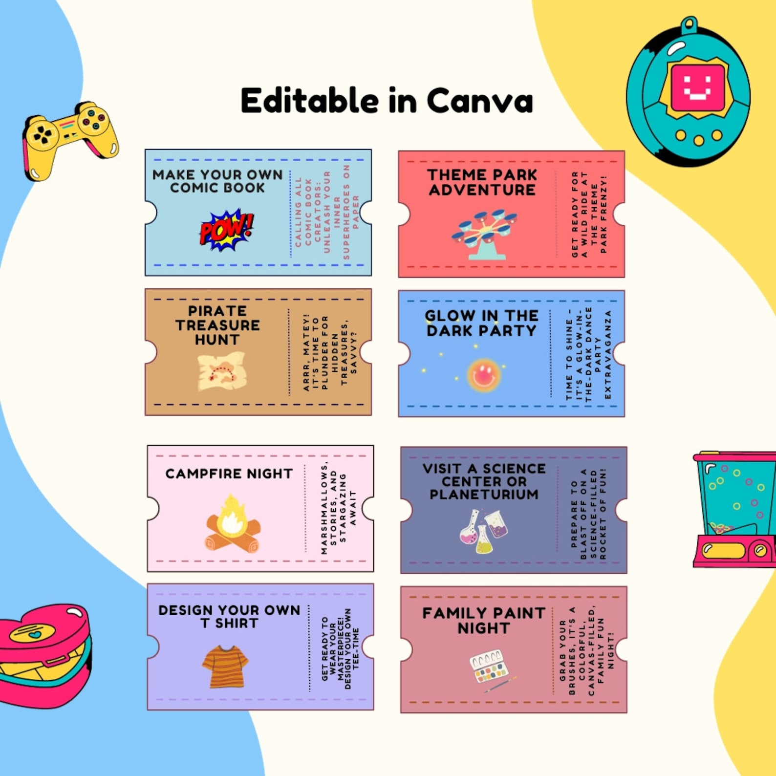 Printable Kids Reward Coupons, Editable Kids Coupons, Birthday Coupon ...