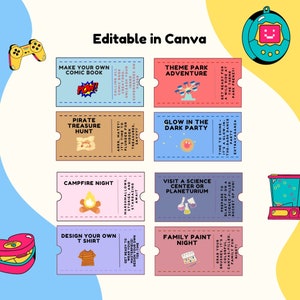 Printable Kids Reward Coupons, Editable Kids Coupons, Birthday Coupon ...