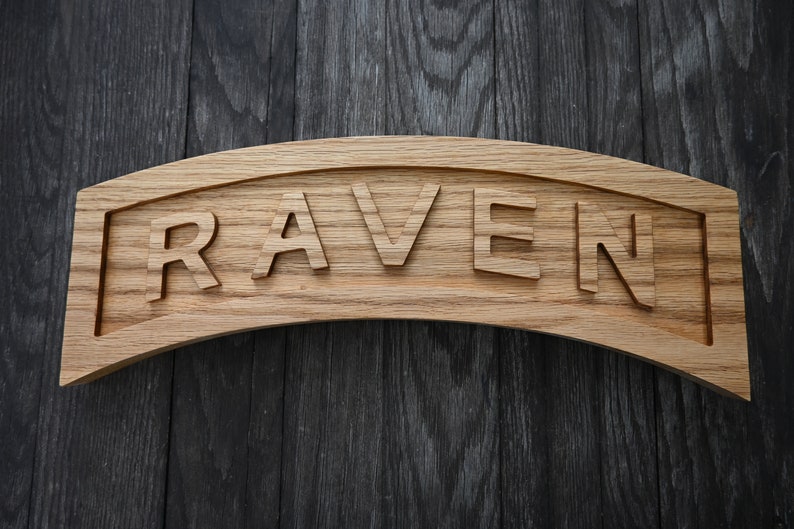 Custom Ranger Tabs Custom Ranger Style Tab 16” Red Oak Wood Wall Hanging - Personalize up ...