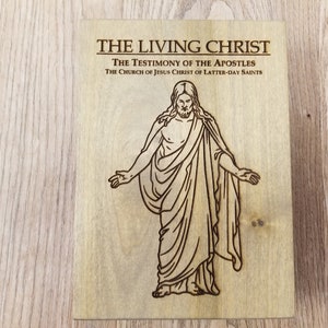 The Living Christ Mantle / Table / Dresser Display - Wood Books