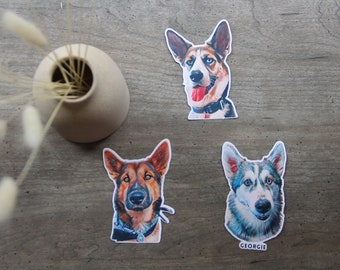 Custom Animated Animal Stickers - Realistic Dog and Cat Stickers - Vinyl Stickers - Waterproof Stickers - Cute Animal Hydroflask Stickers