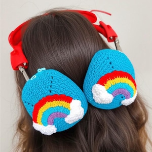 Knitting Crochet Airpods Max Headphone Covers,Crochet AirPods Max Case,Cute Strawberry Case,Handmade AirPods Max Case,Knitted AirPods Max