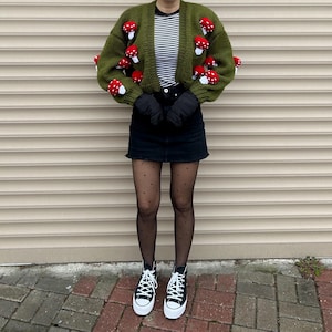 Häkelanleitung, Knit häkeln Erdbeere Häkelanleitung, Pilz Strickjacke, Pilz Häkelanleitung, PDF