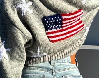 Polo Ralph Lauren USA Flag Shawl Knitted Cardigan Men's Large - Etsy