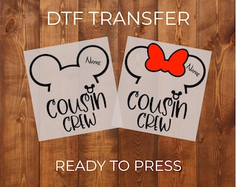 New Cousin Crew Disney Shirts DTF Transfer, Matching Family Vacation Shirts Decal