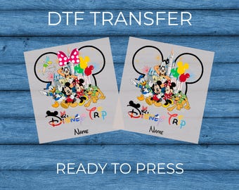 Disney Trip DTF Transfer, Family Vacation Shirt Design, Mickey Minnie Crew Iron On, Custom Name Disney Shirt, Ready to Press