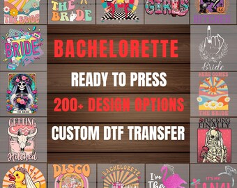 Bachelorette DTF Transfers – Bride iron on Squad Ready to Press
