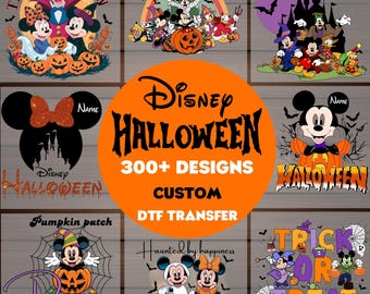 Disney Halloween DTF Transfer | Bundle 300+ Designs Custom Ready to Press Heat Transfers |