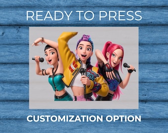 Kpop Huntrix Girl Dtf, Mira Zoey Rumi , Heat Press, Ready to Press Decal