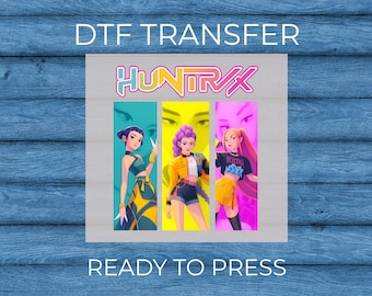 Huntrix Girl DTF Transfer – Kpop Anime Streetwear Graphic (Ready to Press)