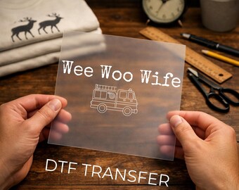Transfert DTF pour femme de pompier | Modèles de t-shirts pour femme de pompier