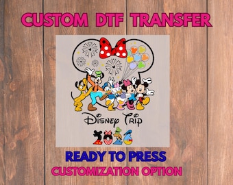 Custom Disney Family 2026 DTF Transfer | Personalized Disneyland Family Matching Shirts |