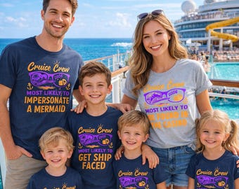 Cruise Crew 2026 Shirt, Retro Family Vacation Tee, Funny Traveler Shirt 100+ Custom..