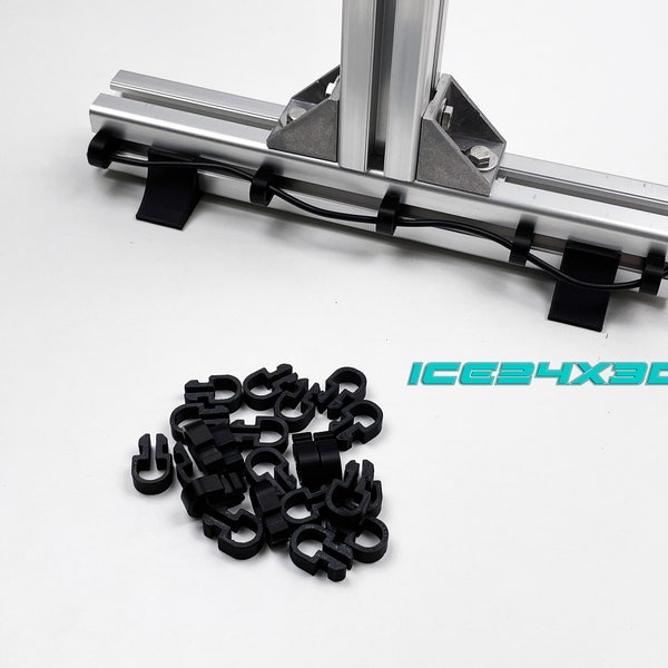 Sim Racing Kabelclip Sim Rig | Cable Clip | Alu Profil | Kabelmanagement | Kabelführung 4040