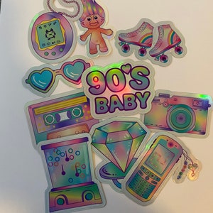 40 Pack Paper Retro 90s Girl Stickers SET 5