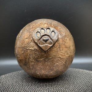 Lovingly handcrafted animal urn &quot;Heart Paw&quot; (2,100ml) ceramic up to 37kg, dog urn, dog urn, Honden urn, Urna per Cani, Urne pour chien