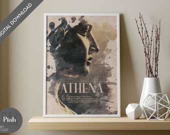 Athena Poster: Ancient Greek Goddess Wall Art (Digital Download)