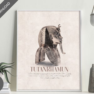 Tutankhamun Wall Art • Ancient Egyptian Wall Art • Printable Poster • Ancient Egypt • Egyptian Gift • Egyptian Decor • DIGITAL DOWNLOAD