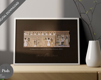 Buch der Toten • Alte ägyptische Wandkunst • Einzigartiges Psusennes druckbares Poster • Altes Ägypten • Ägyptisches Dekor • DIGITAL DOWNLOAD