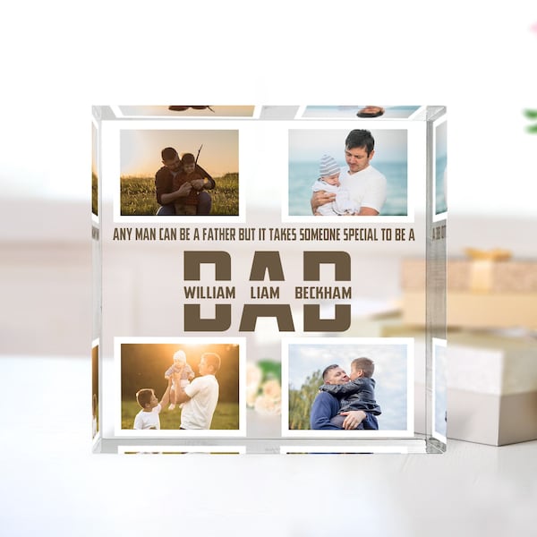 It Takes Someone Special To be Dad Acrylic, Personalized Father and Kids Photo Acrylic Block, Custom Kid Names Acrylic, Fathers Day Gift