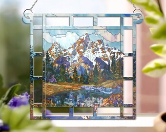 Grand Teton National Park ACRYLIC Suncatcher, National Park Window Panel, US National Park Suncatcher, Travel Decor, Nature Lovers Gift