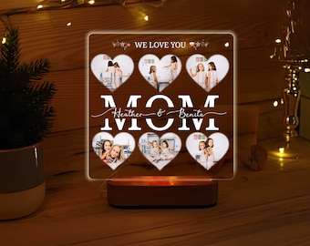 Personalized Gift for Mom, Custom Photo Night Light for Mom, Led Lamp Gift For Mother, Happy Mother's Day Gift, Gift for Mommy