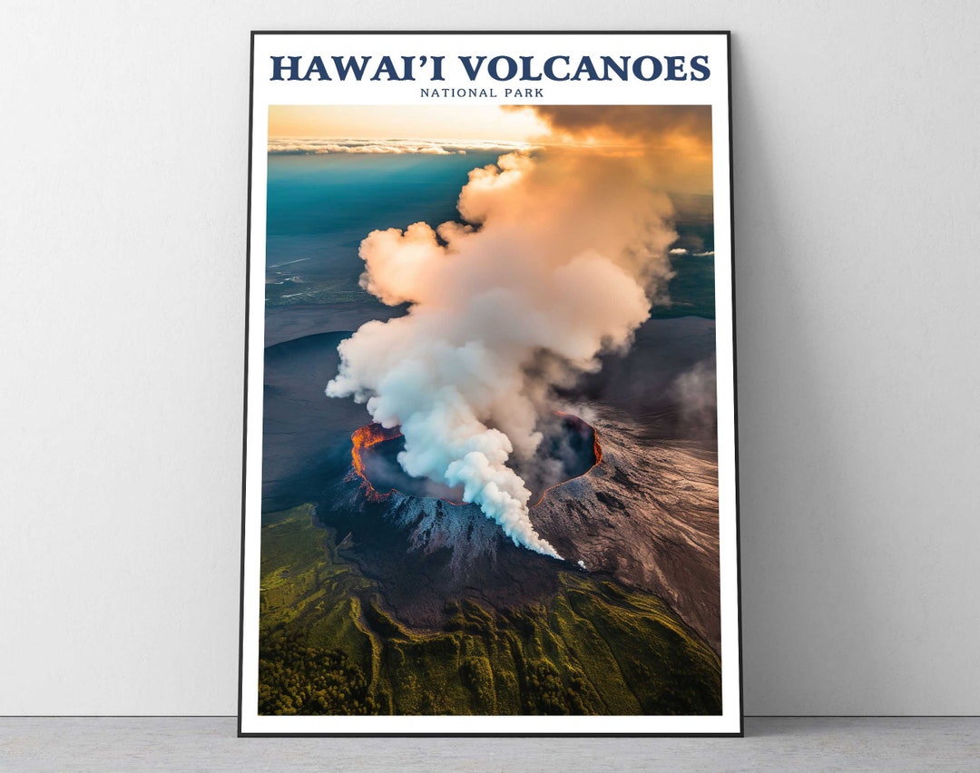 Hawaii Volcanoes National Park Poster, Wall Art, Hawaii Gift, Travel