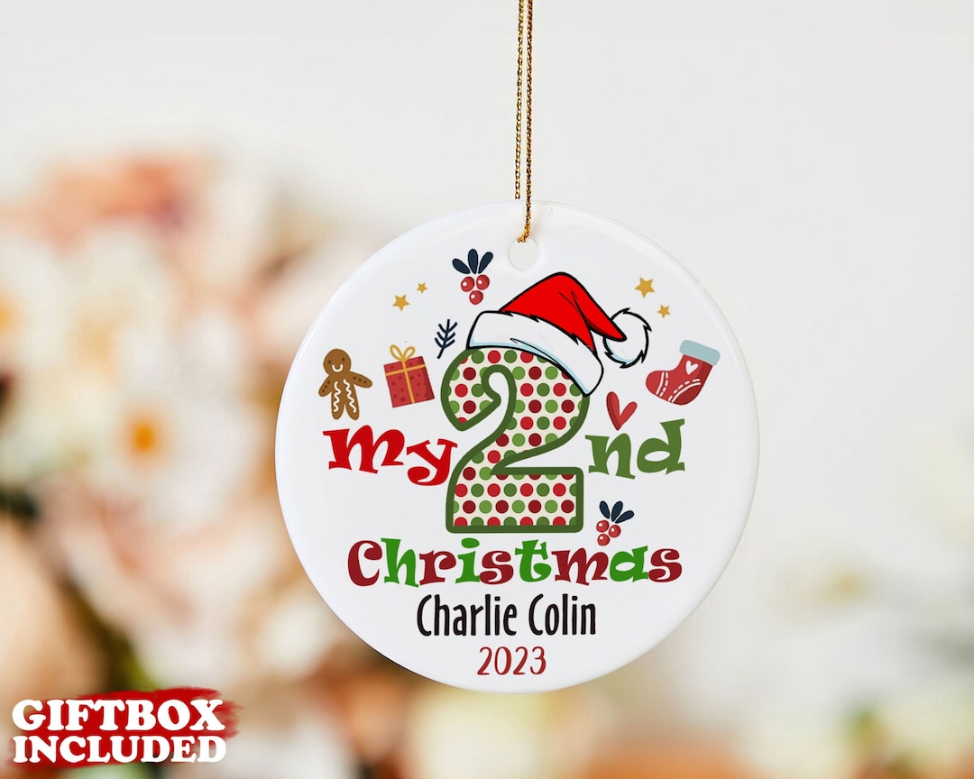 Personalized My Second Christmas Ornament, Baby's Second Christmas