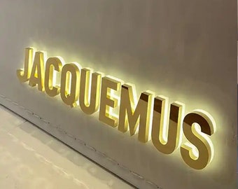 Panneau rétroéclairé personnalisé | Logo 3D | Enseigne commerciale rétroéclairée | Signe personnalisé | Panneau métallique | Enseigne commerciale extérieure | Signe découpé au laser | Panneau de logo mural