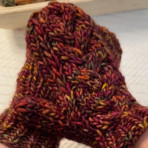 The Nirvana Mittens Knitting Pattern, Cable Knit Mitten Pattern, Braided Cable Knitted Mittens, Mitten Knitting Pattern, Digital Download
