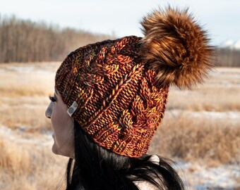 The Nirvana Beanie Knitting Pattern, Easy Cable Knit Beanie Pattern, Cable Knit Hat, Knitting Pattern, Knitted Hat Pattern, PDF File