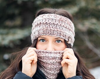 The Winding Ridge Cowl Knitting Pattern, Simple Neckwarmer Knitting Pattern, Downloadable Knitting Instructions, Knitted Cowl Pattern