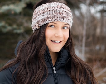 The Winding Ridge Headband Knitting Pattern, Knitted Ear Warmer, Downloadable Headband Knitting Pattern, Simple Knitted Headband Pattern