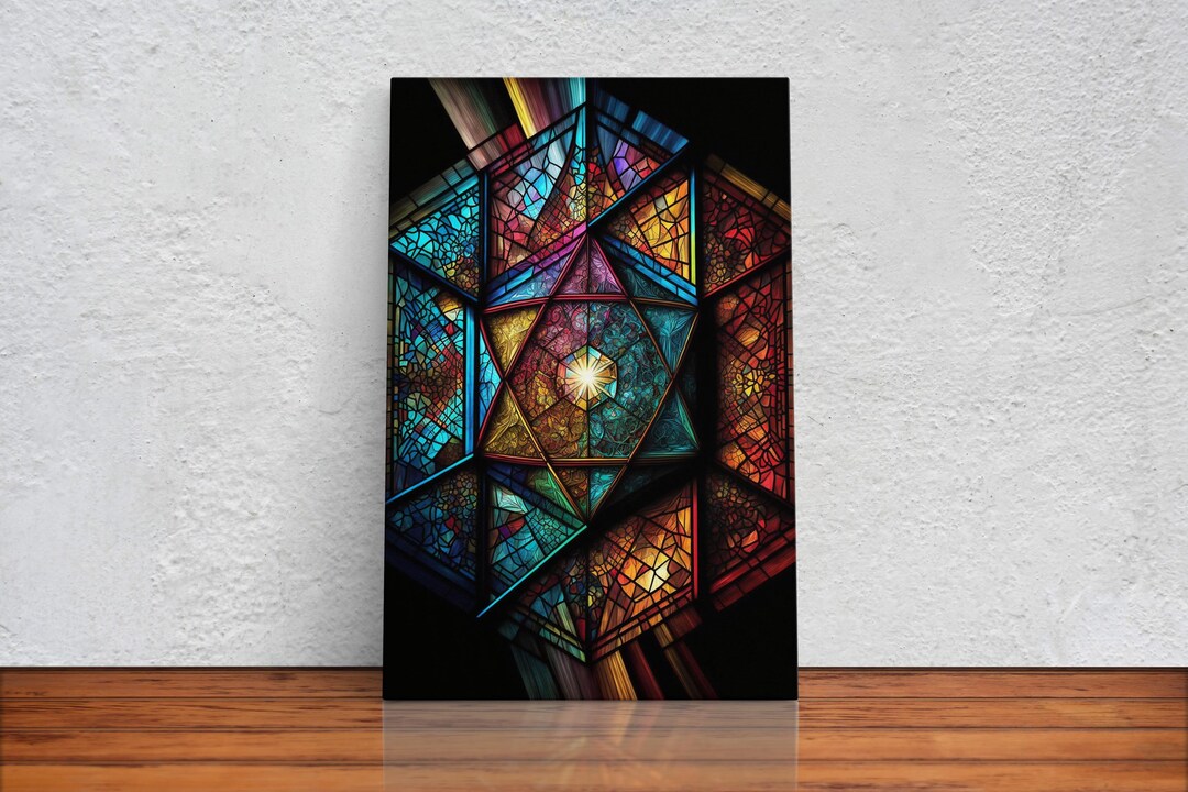 Beautiful Stained Glass Window, Stretched Canvas, Fine Art - Etsy