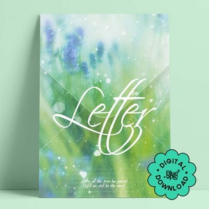 Cartel digital de la carta de Jimin de BTS, descarga instantánea, impresión de letras de Jimin 편지 (Dear Army), arte de pared imprimible K-pop