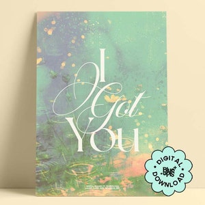 TWICE I Got You Digital Poster, I Got You Lyric Print, Instant Download, K-pop Printable Wall Art